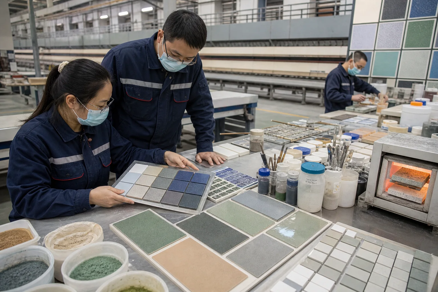 Phát triển màu men OEM gạch mosaic